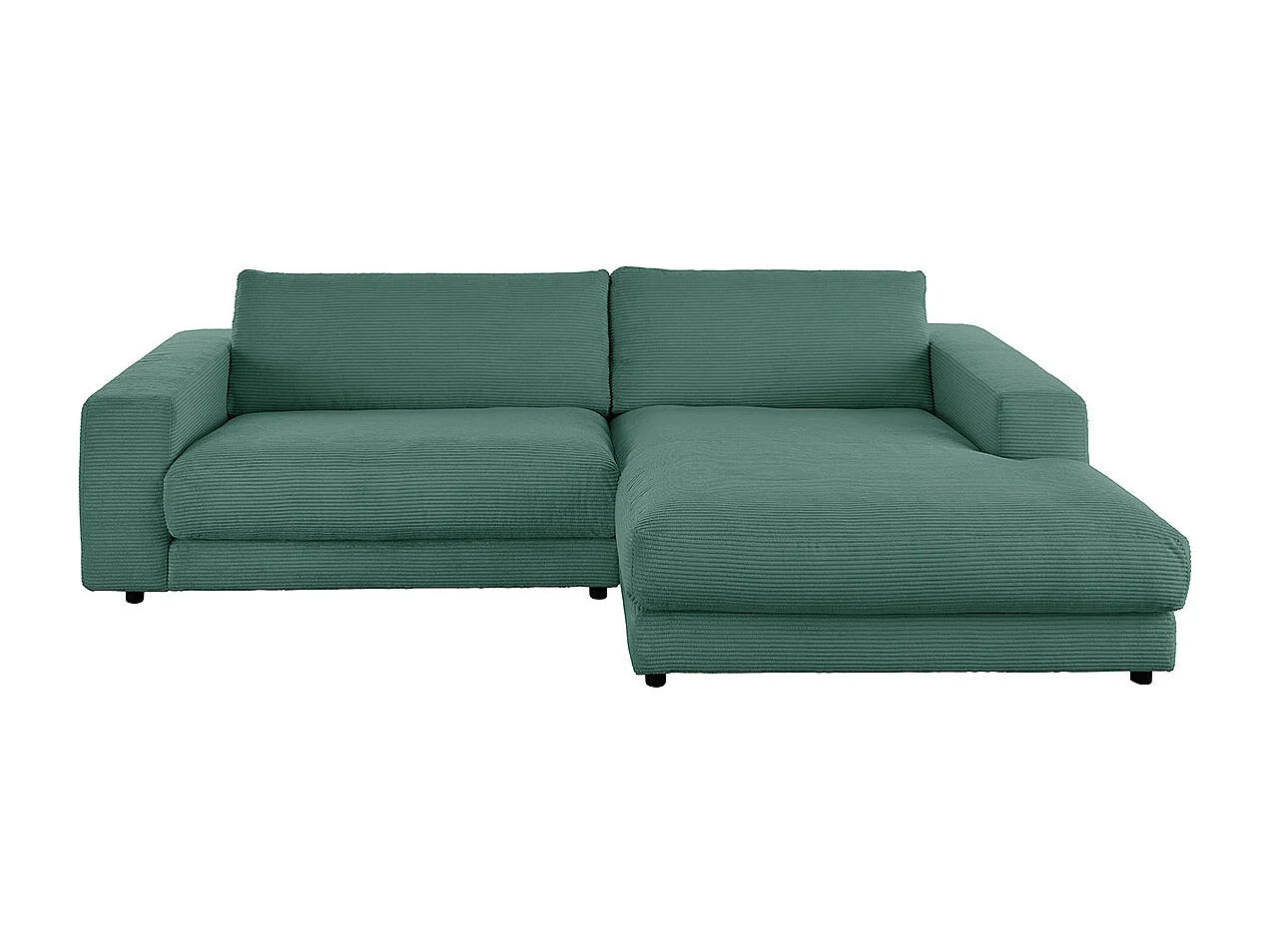 Ecksofa - Smaragdgrün Cord - MADELINE