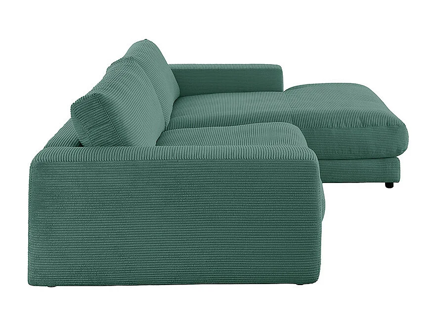Ecksofa - Smaragdgrün Cord - MADELINE