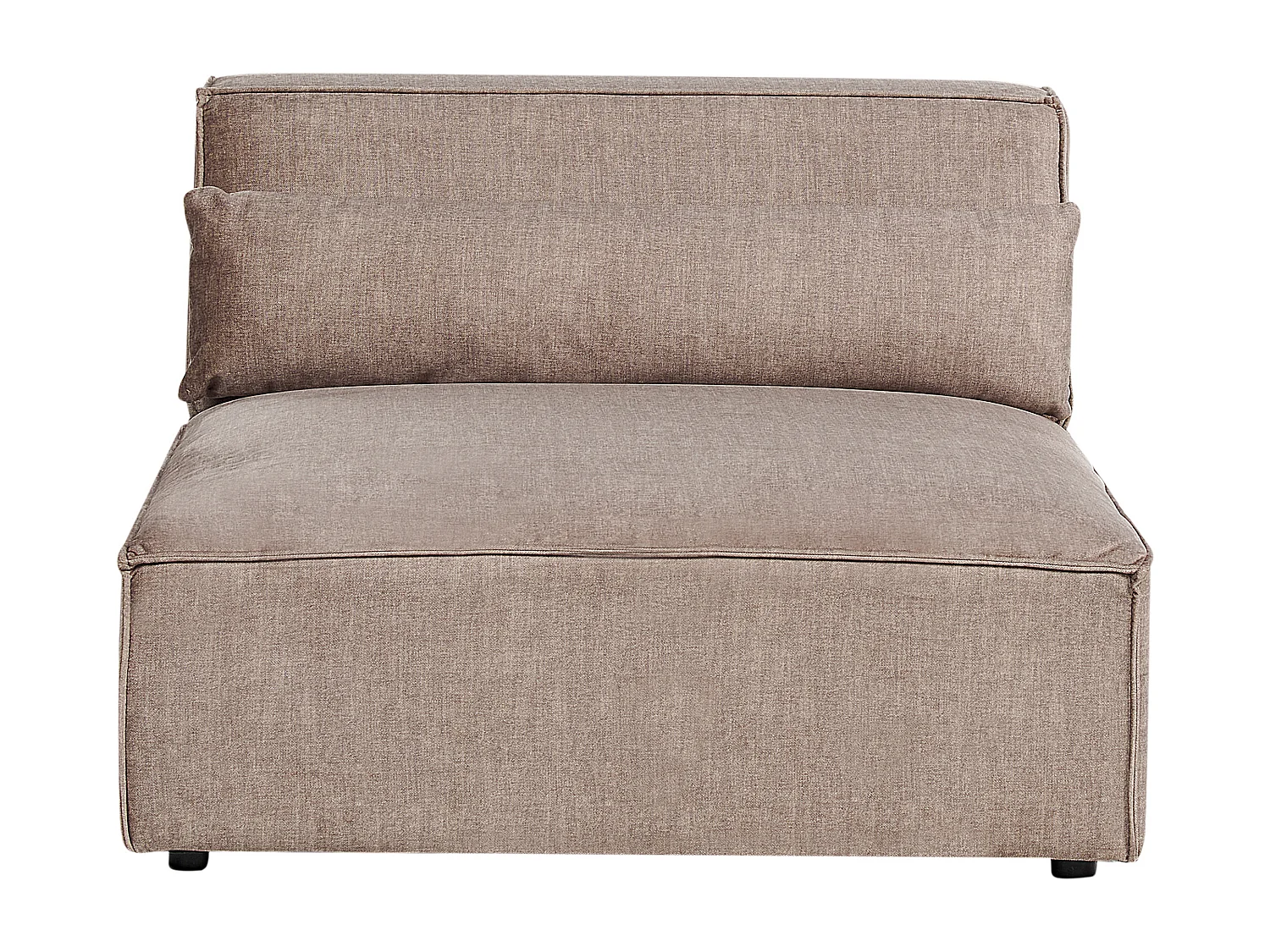 Modul 2-Sitzer Sofa ohne Armlehnen Stoff braun mit 2 Dekokissen Skandi Hellnar