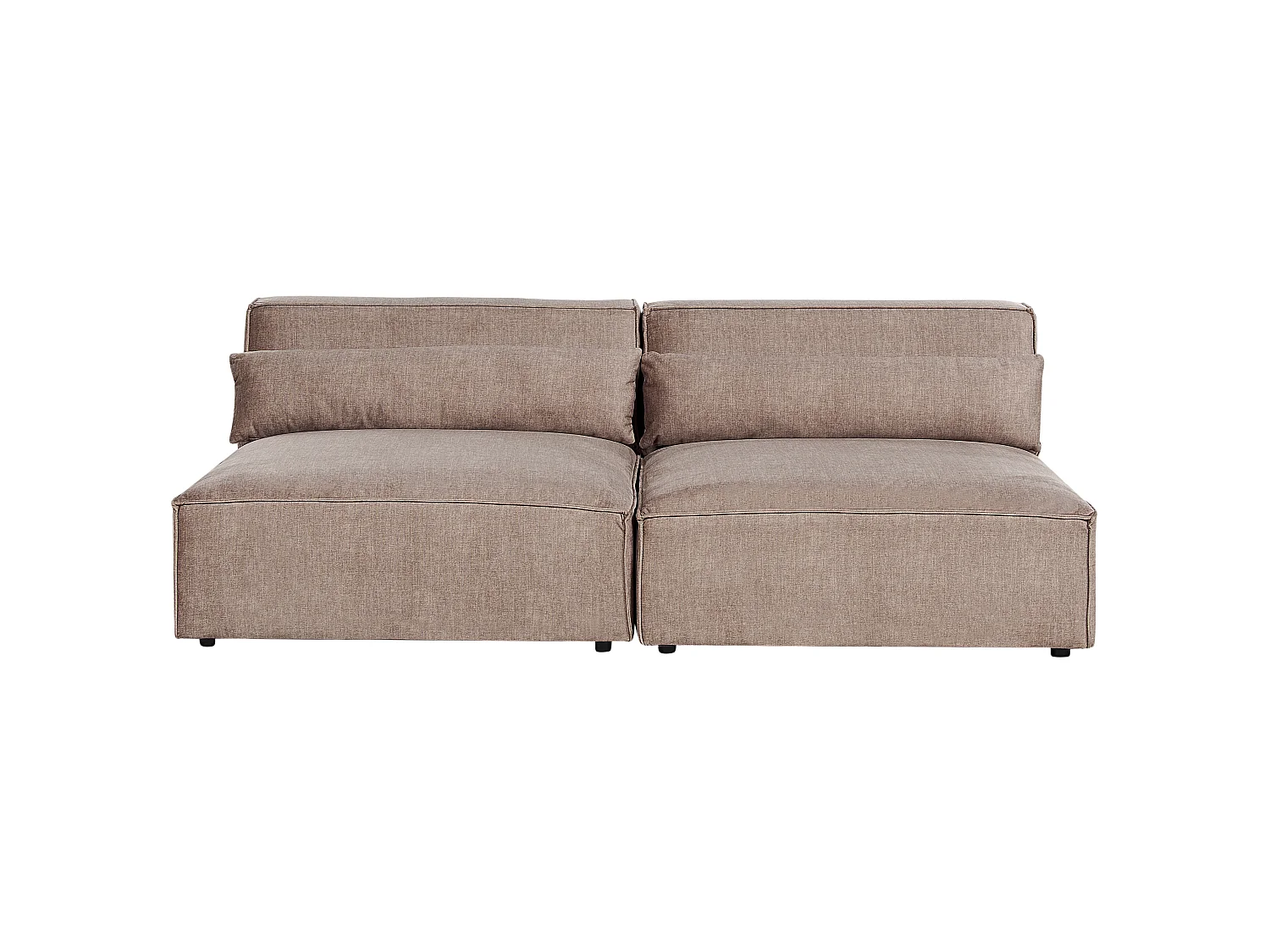 Modular Sofa 2 Seater HELLNAR Fabric Light Brown