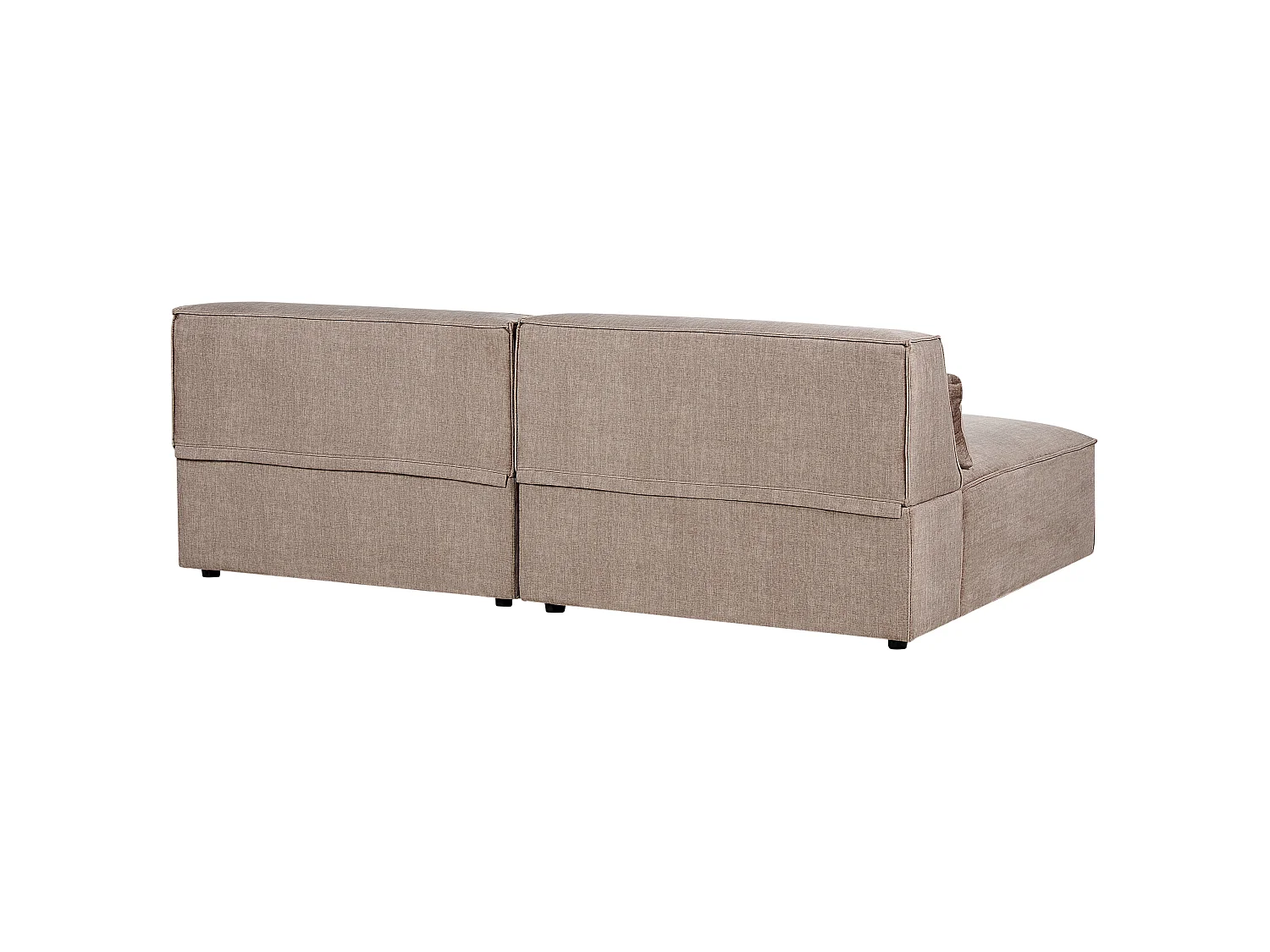 Modular Sofa 2 Seater HELLNAR Fabric Light Brown