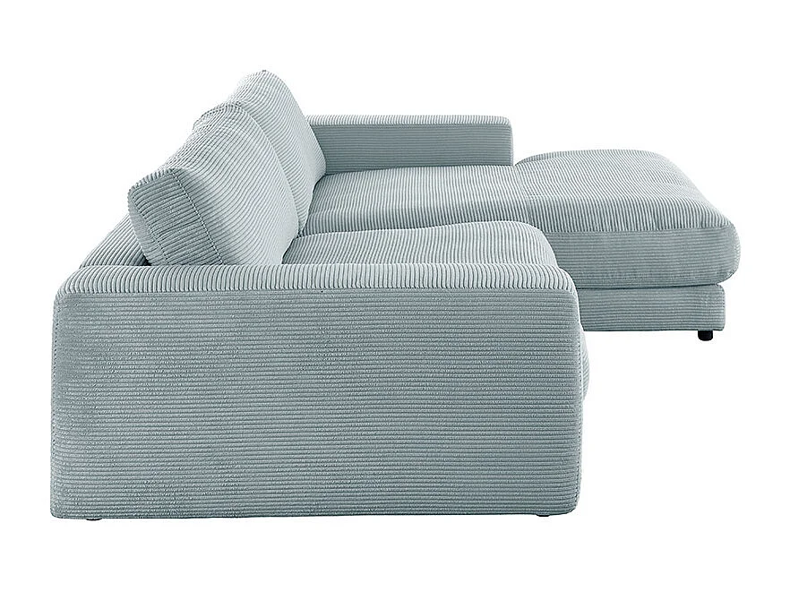 Ecksofa - Hellblau Cord - MADELINE