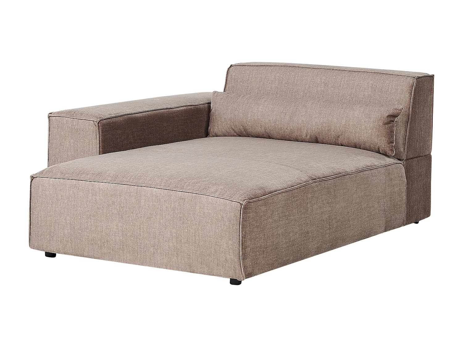 Modulaire hoekbank HELLNAR Stof Lichtbruin 3-zitter Rechterzijde