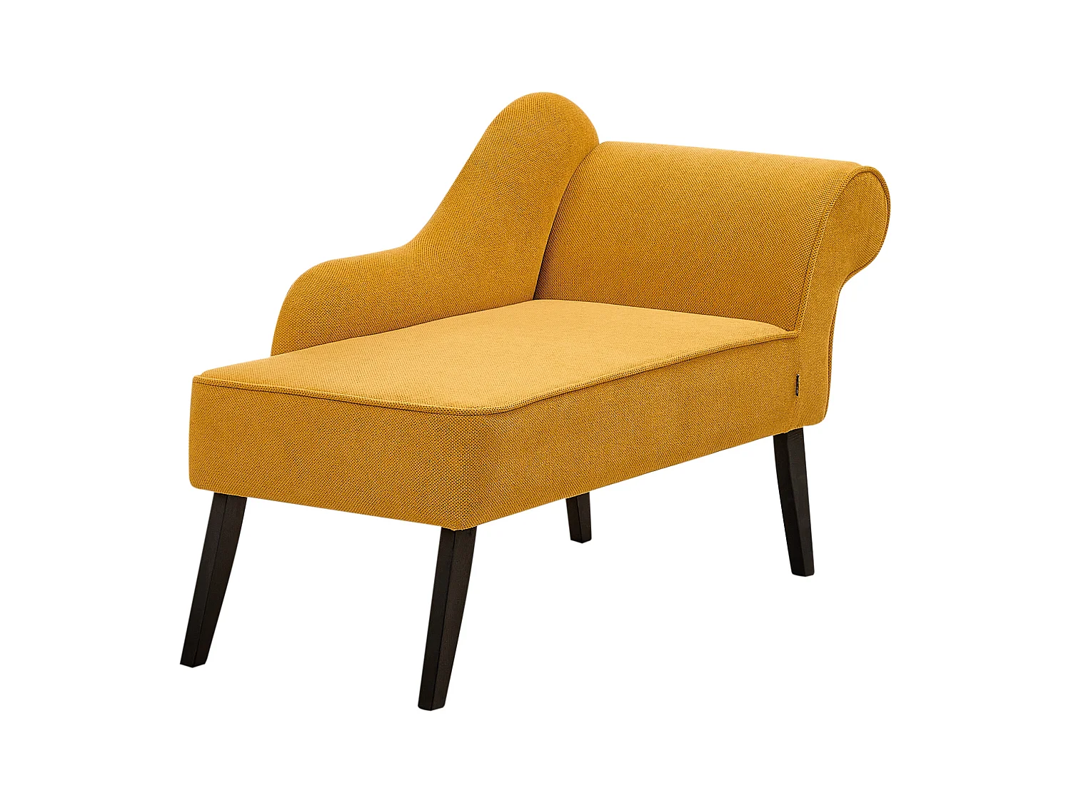 Rechtszijdige chaise longue BIARRITZ Stof Mosterdgeel