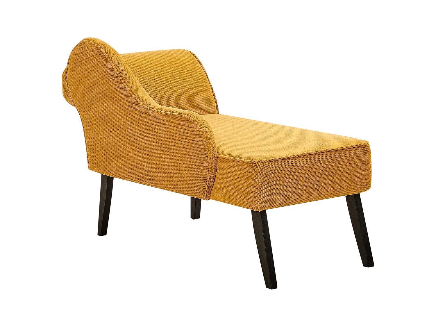 Rechtszijdige chaise longue BIARRITZ Stof Mosterdgeel