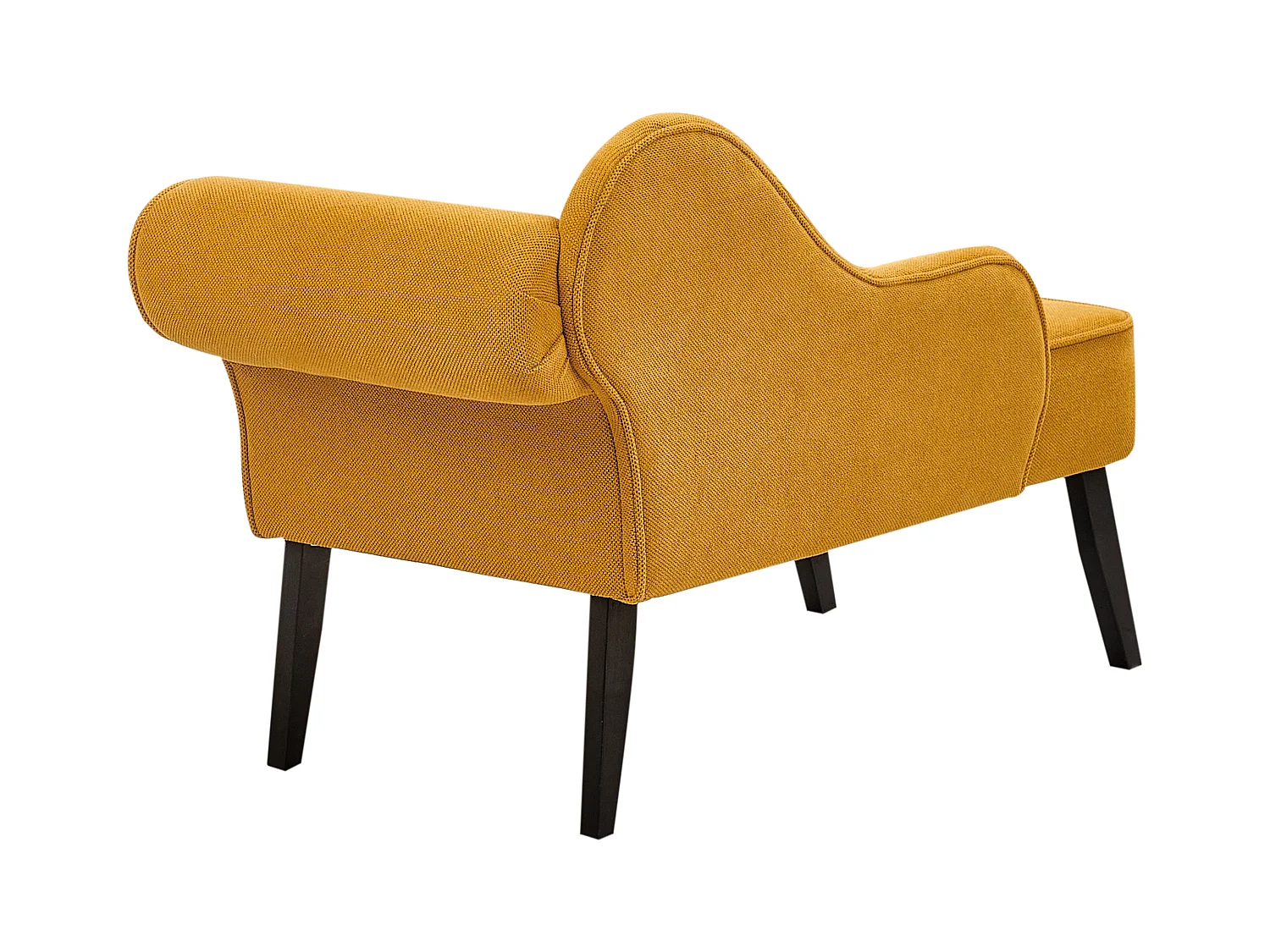 Rechtszijdige chaise longue BIARRITZ Stof Mosterdgeel