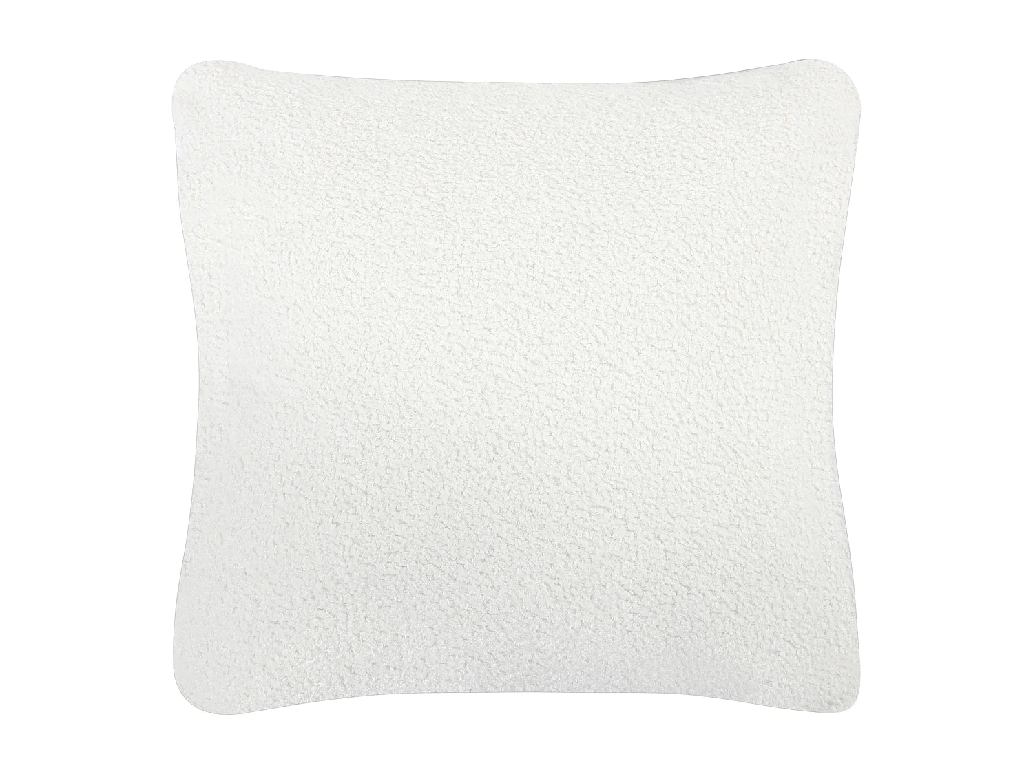 Sofá de canto LUNGO Bouclé Branco 4 lugares à direita