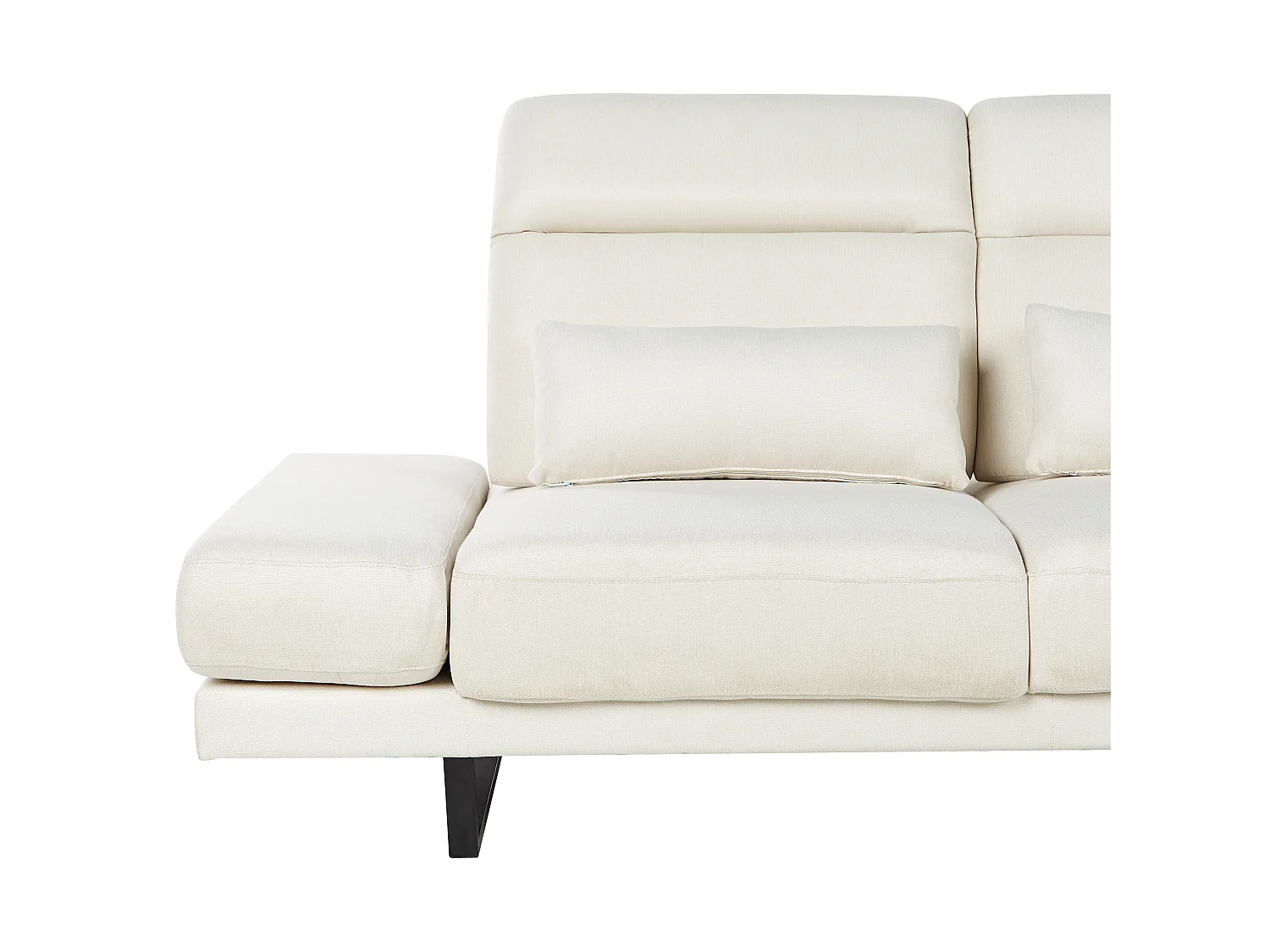 Corner Sofa 4 Seater IKAST Fabric Off-White Left Hand