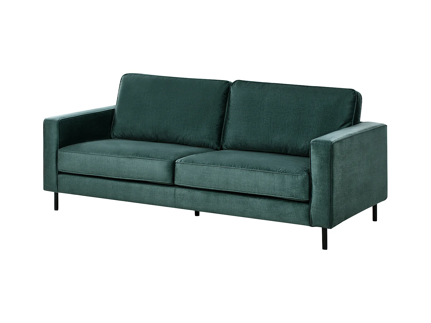 Sofa SAVALEN Samtstoff Dunkelgrün 3-Sitzer