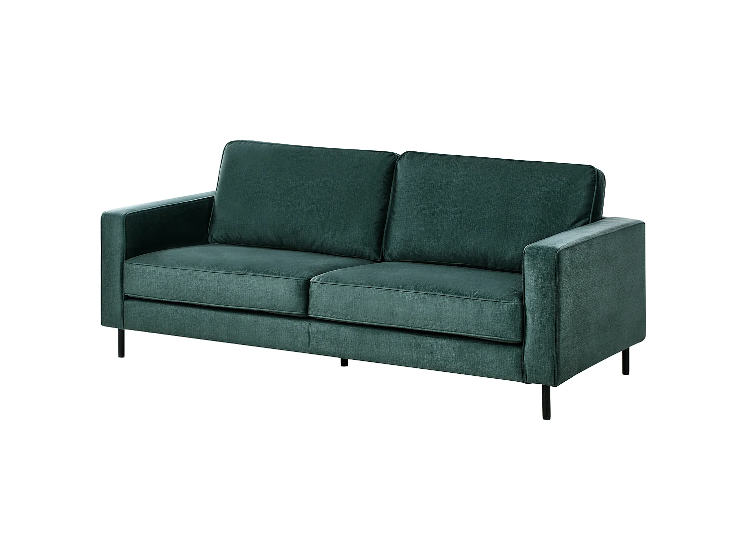 Sofá SAVALEN Terciopelo Verde oscuro 3 plazas