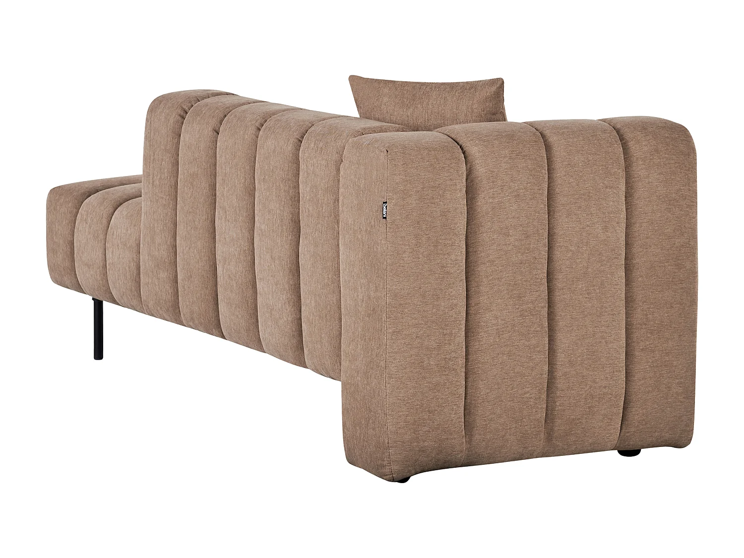 Chaise longue izquierdo LANNILS Tela Marrón claro