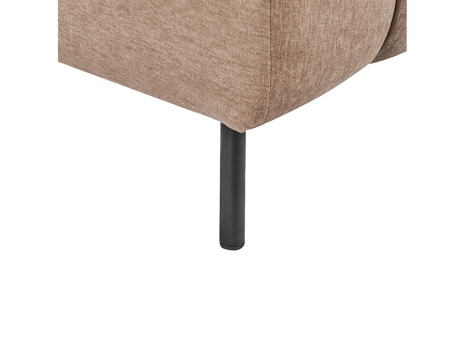 Chaise longue izquierdo LANNILS Tela Marrón claro