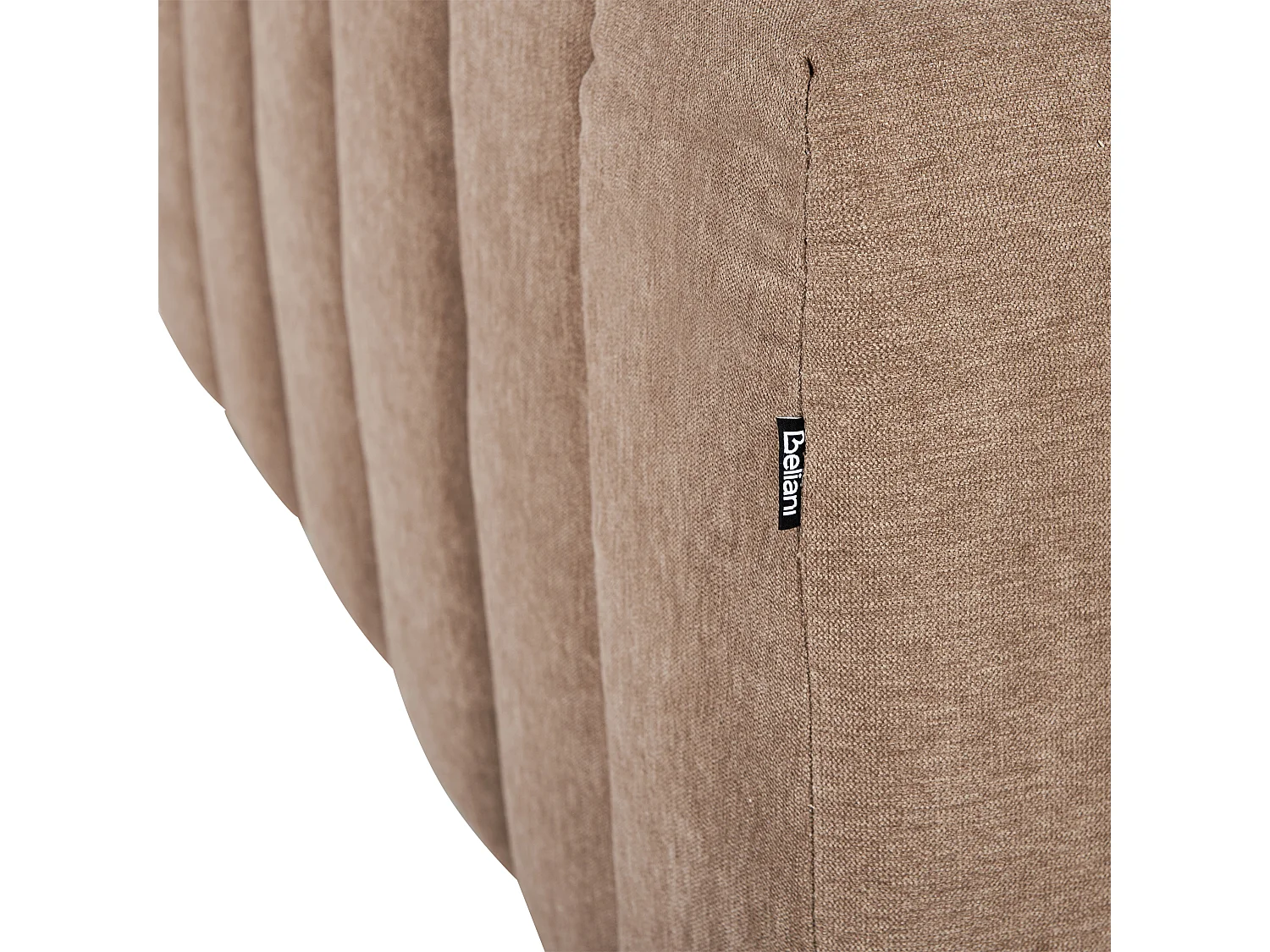 Left-Hand Chaise Longue LANNILS Fabric Light Brown