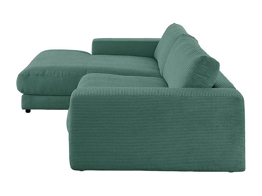 Canapé - vert émeraude Velours côtelé - MADELINE