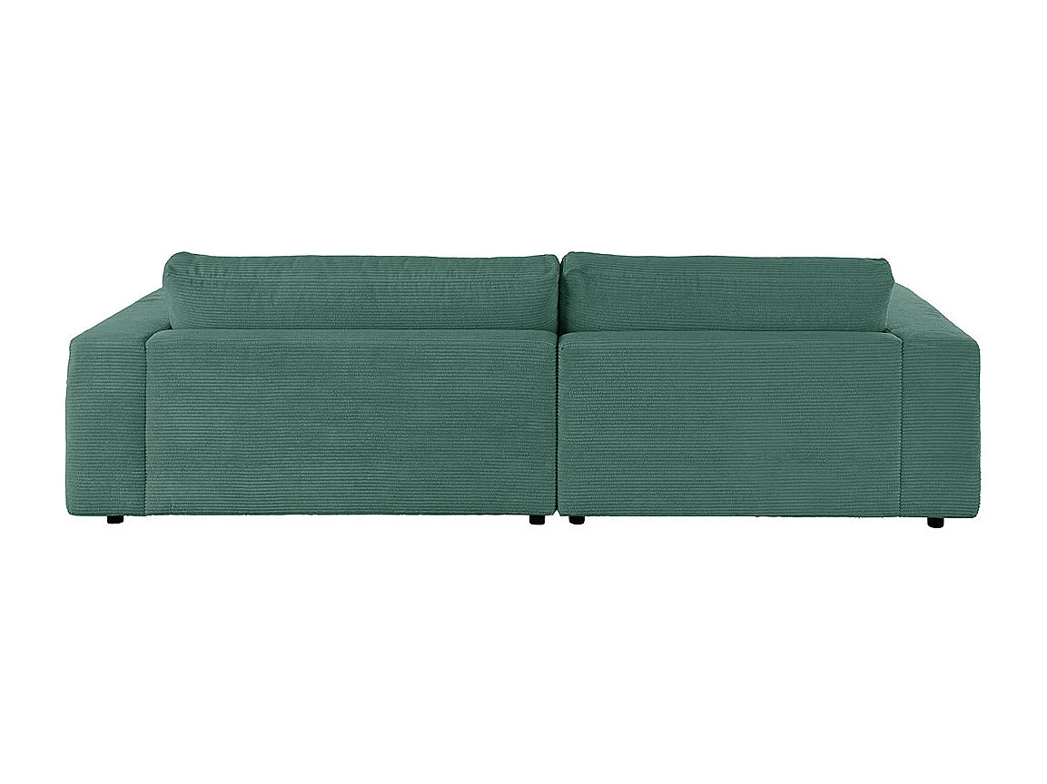 Sofá esquinero - verde esmeralda Pana - MADELINE