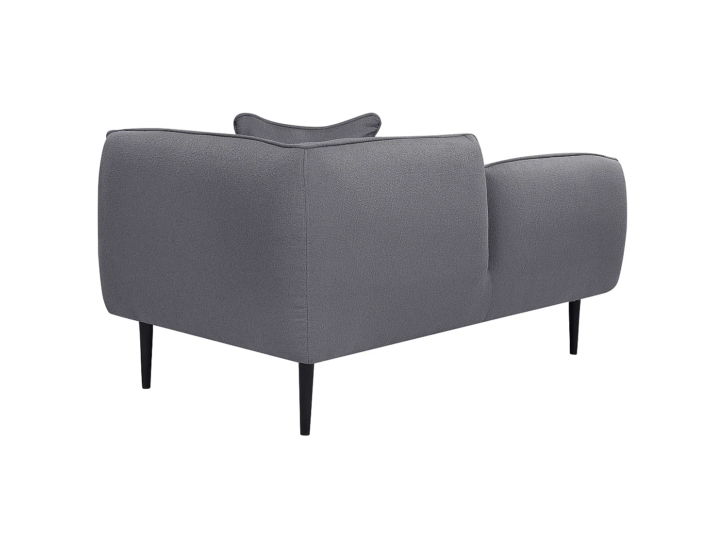 Right-Hand Chaise Longue CHEVANNES Boucle Dark Grey