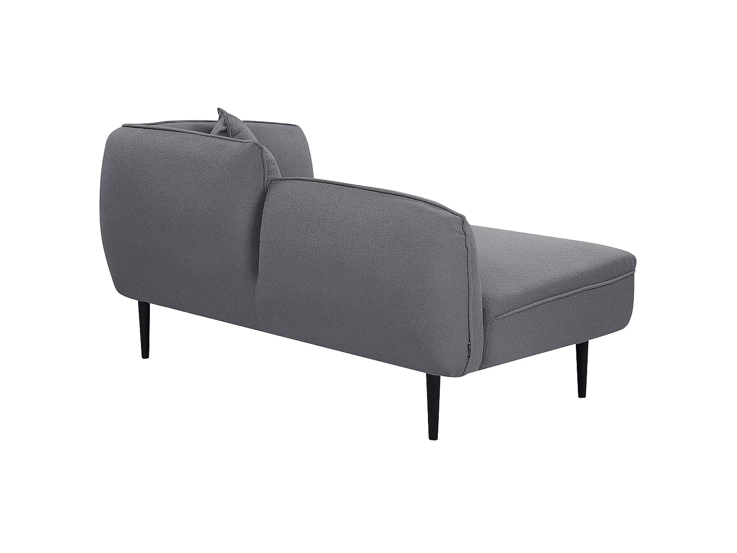 Right-Hand Chaise Longue CHEVANNES Boucle Dark Grey
