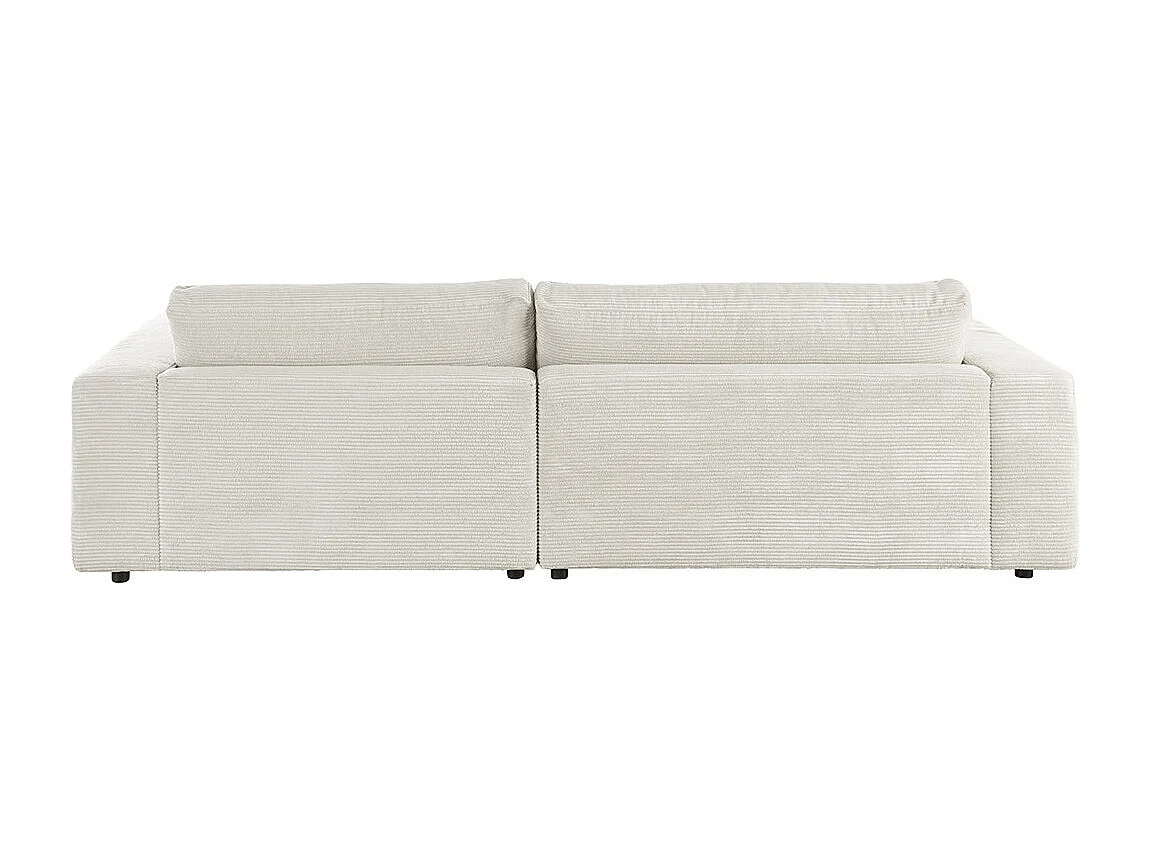 Ecksofa - Cremeweiß Cord - MADELINE