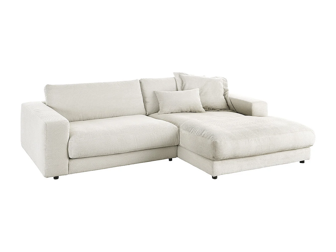 Canapé - blanc crème Velours côtelé - MADELINE