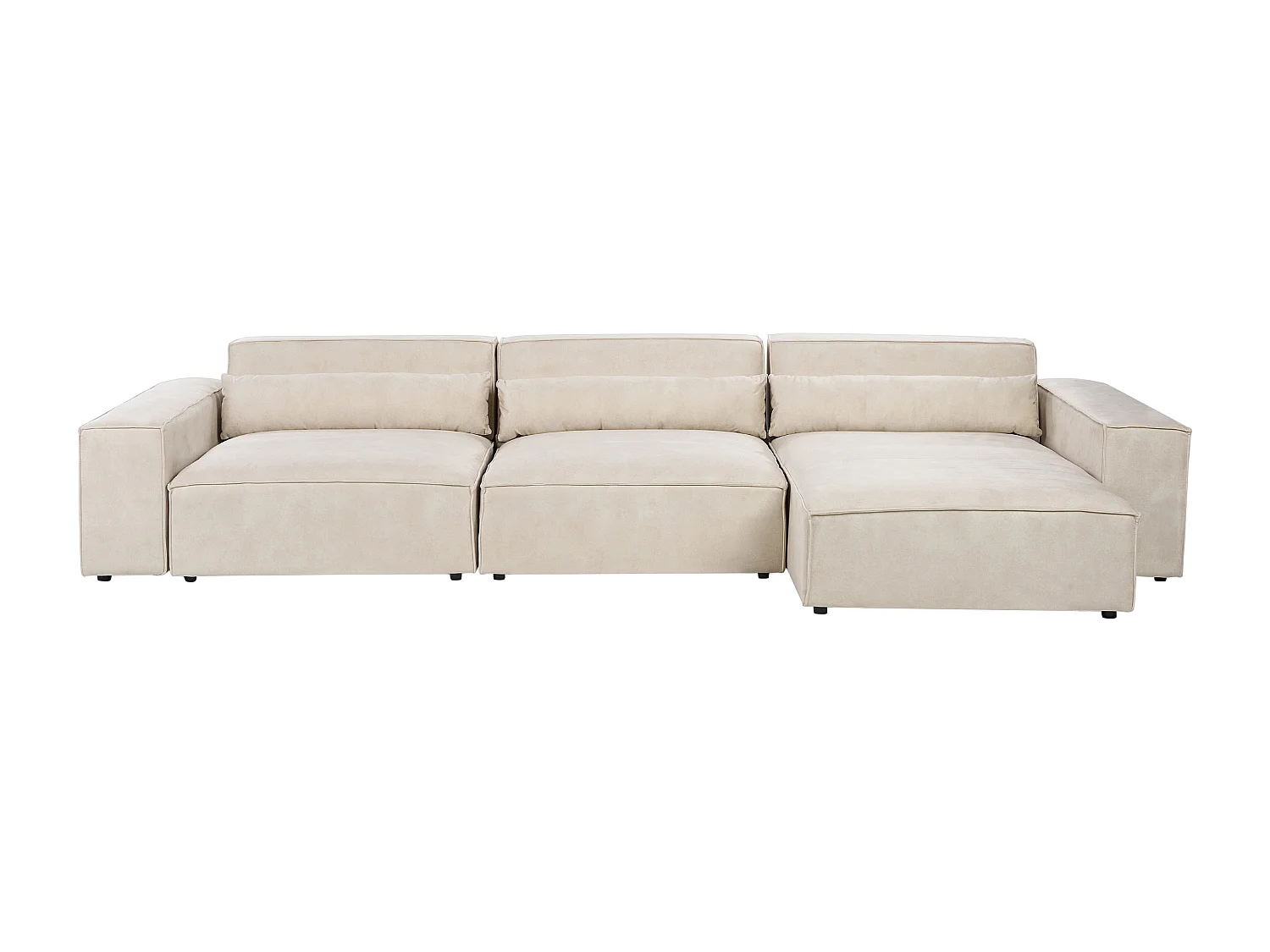 HELLNAR Velluto Beige chiaro 3 posti Lato Sinistro