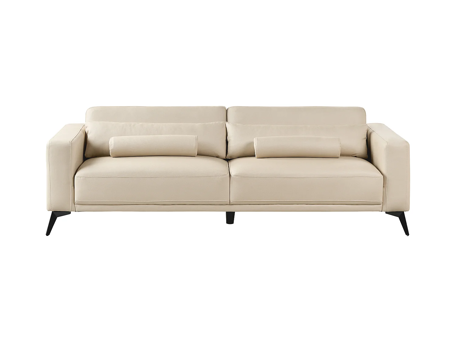 Canapé 3 places ANGE Cuir PU Beige clair