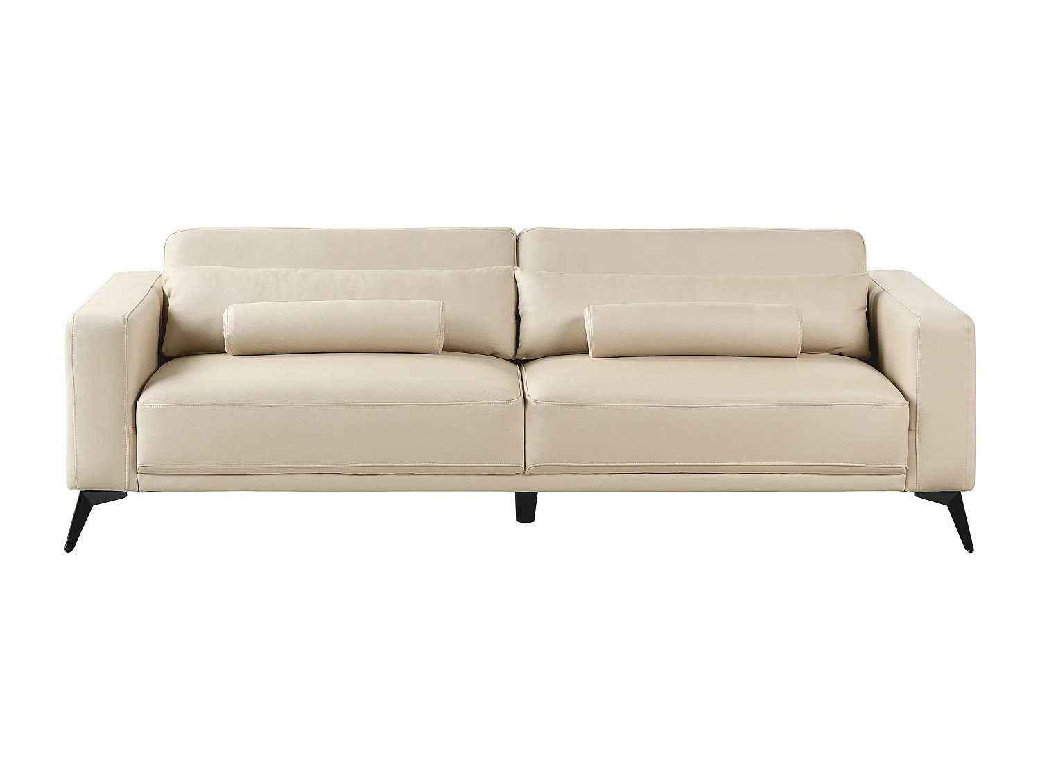 Sofa ANGE Ekoskóra Jasnobeżowy dla 3 osób