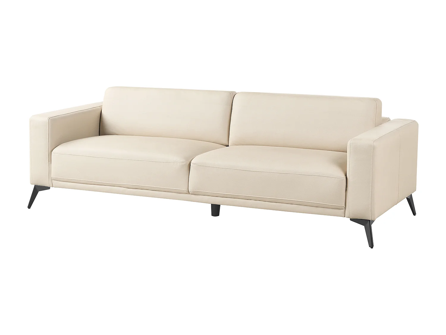 Sofa ANGE Ekoskóra Jasnobeżowy dla 3 osób