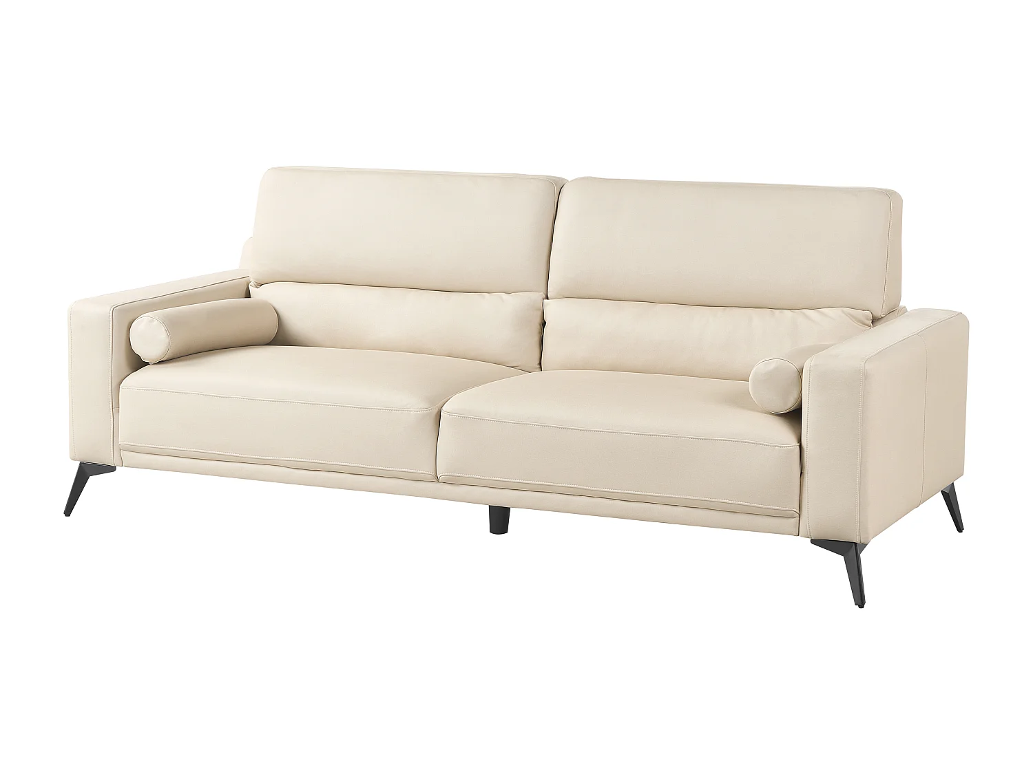 Sofa ANGE Ekoskóra Jasnobeżowy dla 3 osób