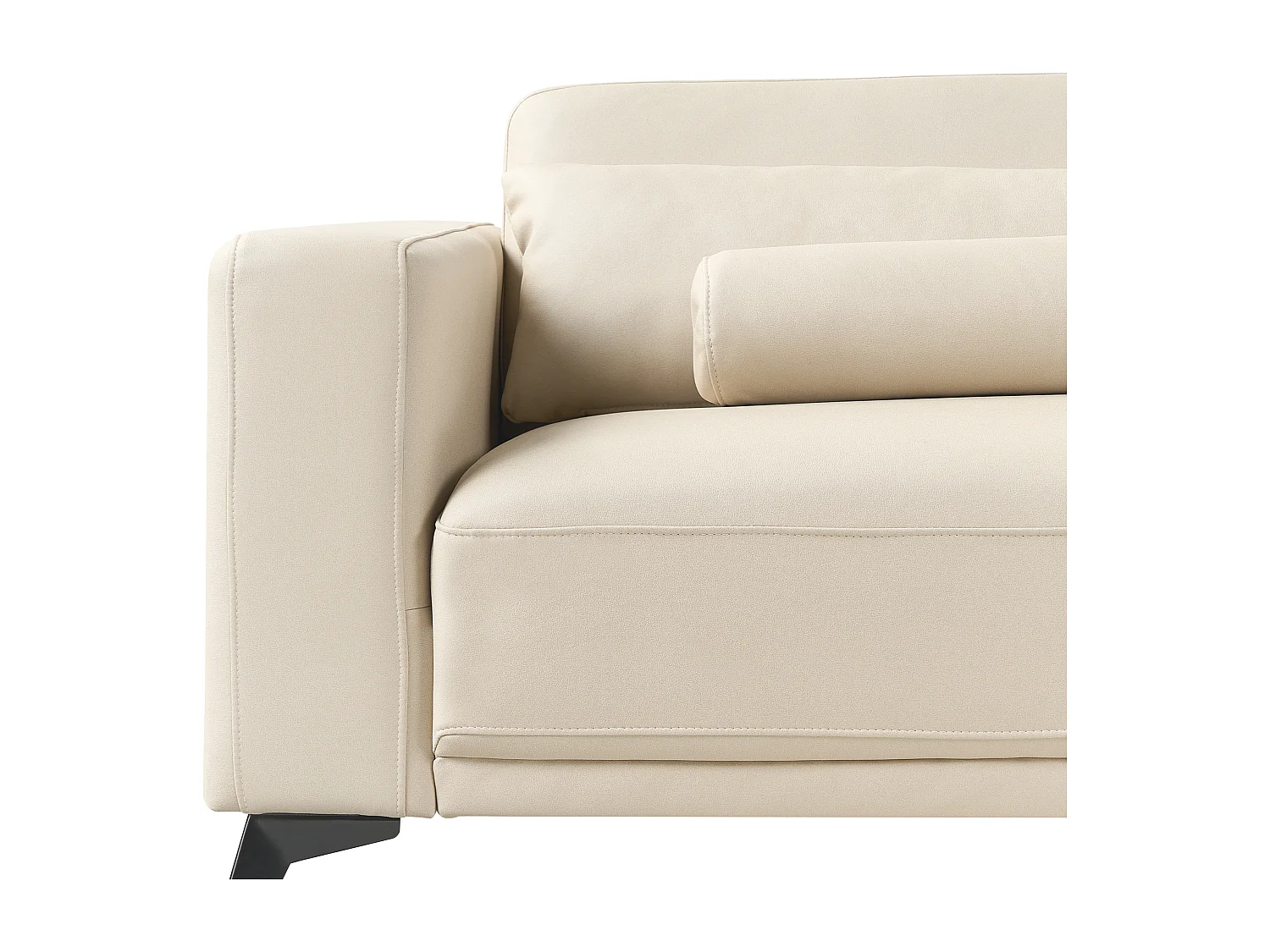 Sofa ANGE Ekoskóra Jasnobeżowy dla 3 osób