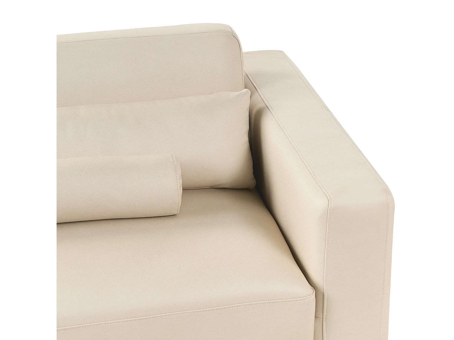 Bank ANGE Kunstleer Lichtbeige 3-zitter