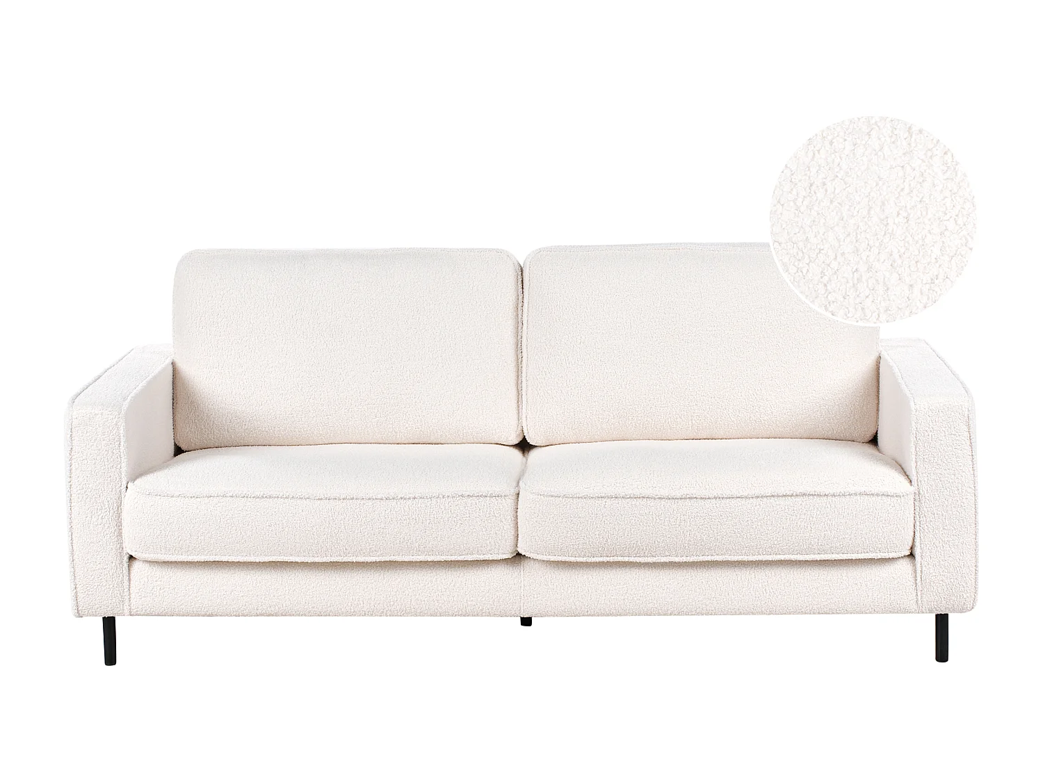 Sofa SAVALEN Boucle Biały dla 3 osób