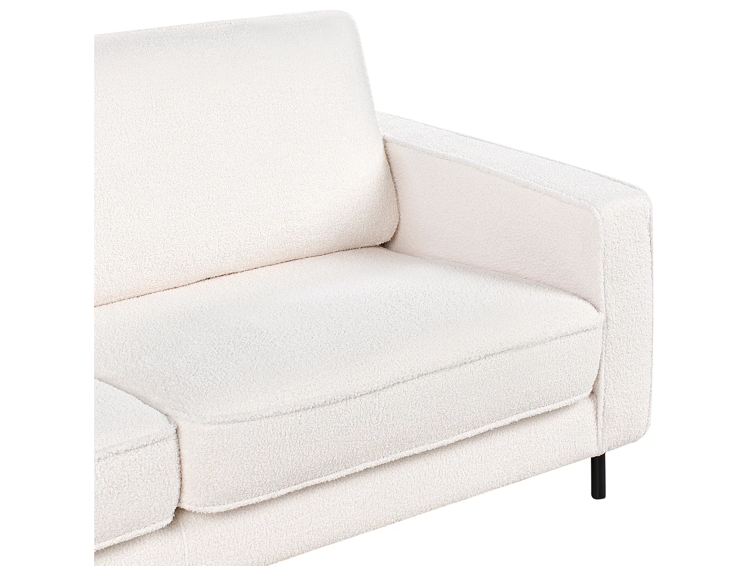 Sofa SAVALEN Boucle Biały dla 3 osób