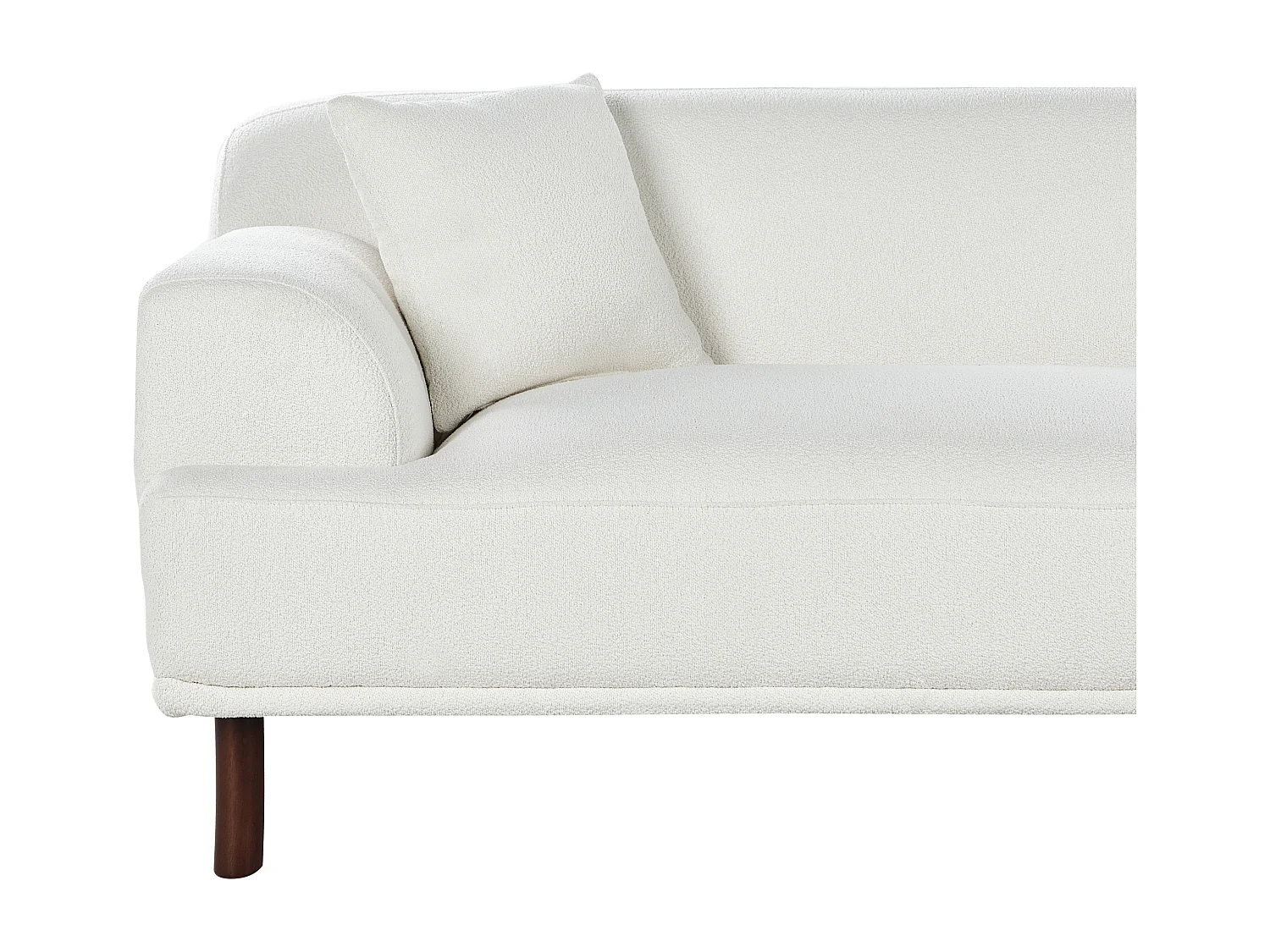 Narożnik HOLT Boucle Biały dla 3 osób Lewostronny