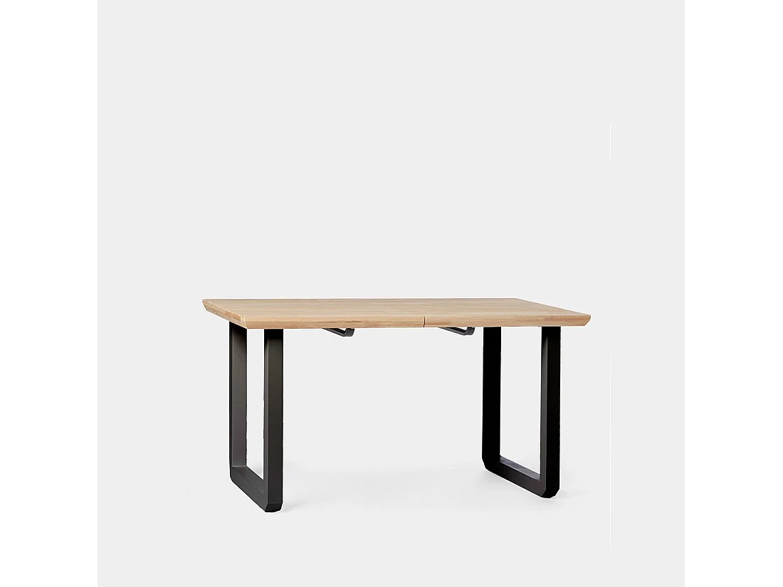 Table extensible en bois naturel 140x76 cm-Khonor