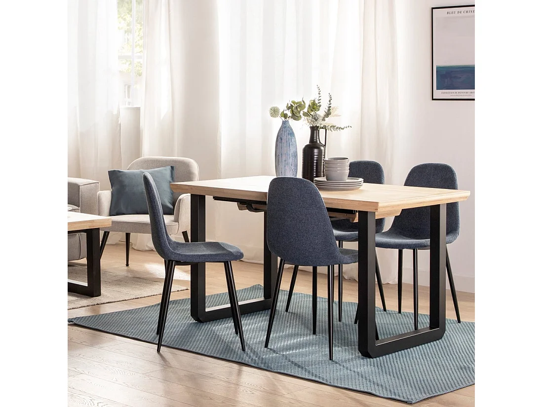 Mesa extensible de Madera Natural 76 x 140- Khonor