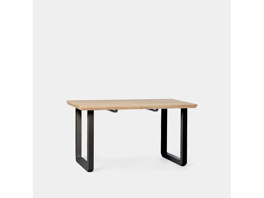 Table extensible en bois naturel 140x76 cm-Khonor