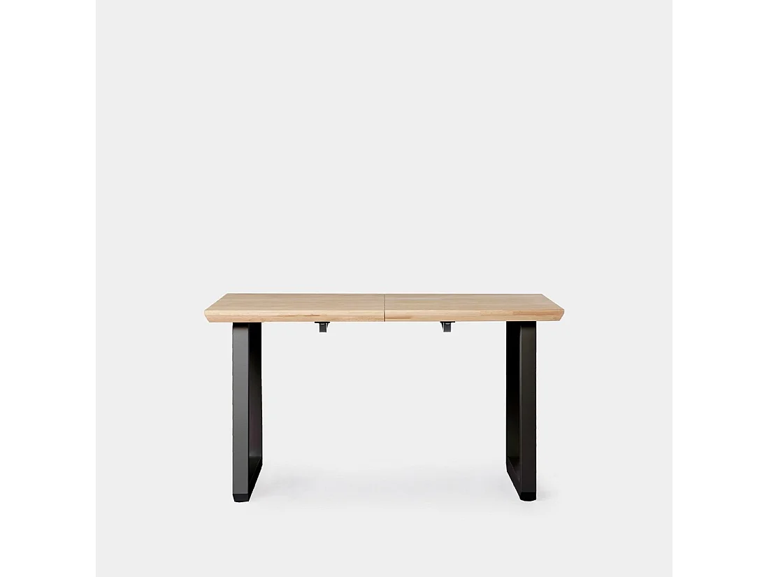 Table extensible en bois naturel 140x76 cm-Khonor