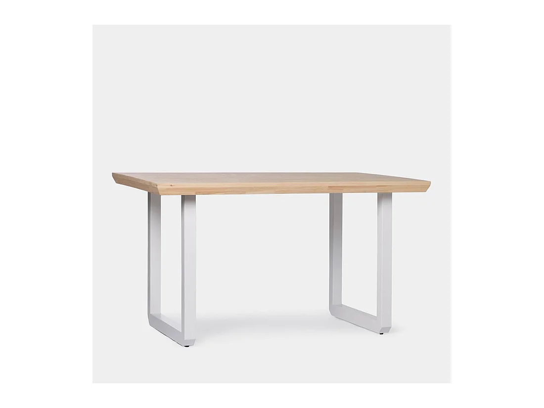 Table extensible en bois naturel 150x76 cm-Khonor