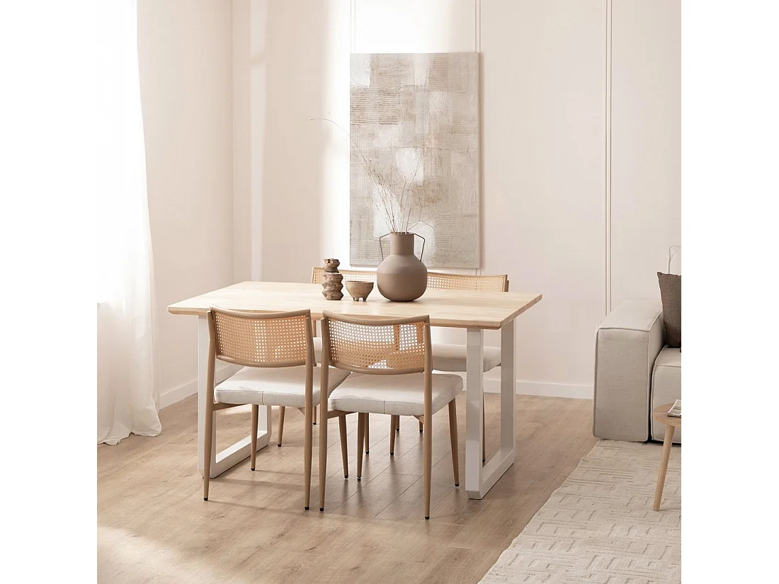 Mesa extensible de Madera Natural 76 x 150- Khonor