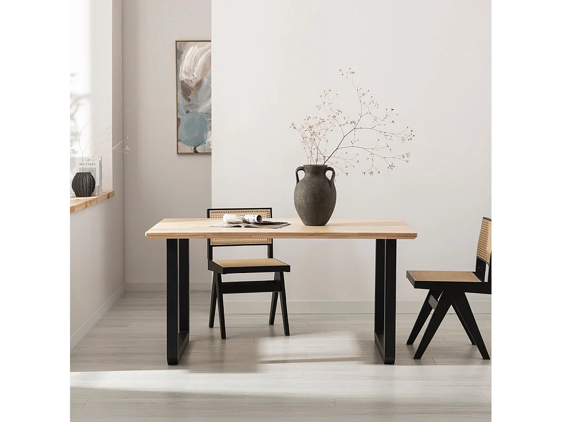 Mesa extensible de Madera Natural 76 x 150- Khonor