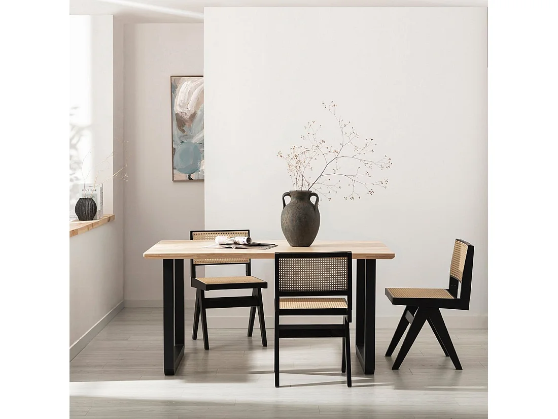 Mesa extensible de Madera Natural 76 x 150- Khonor