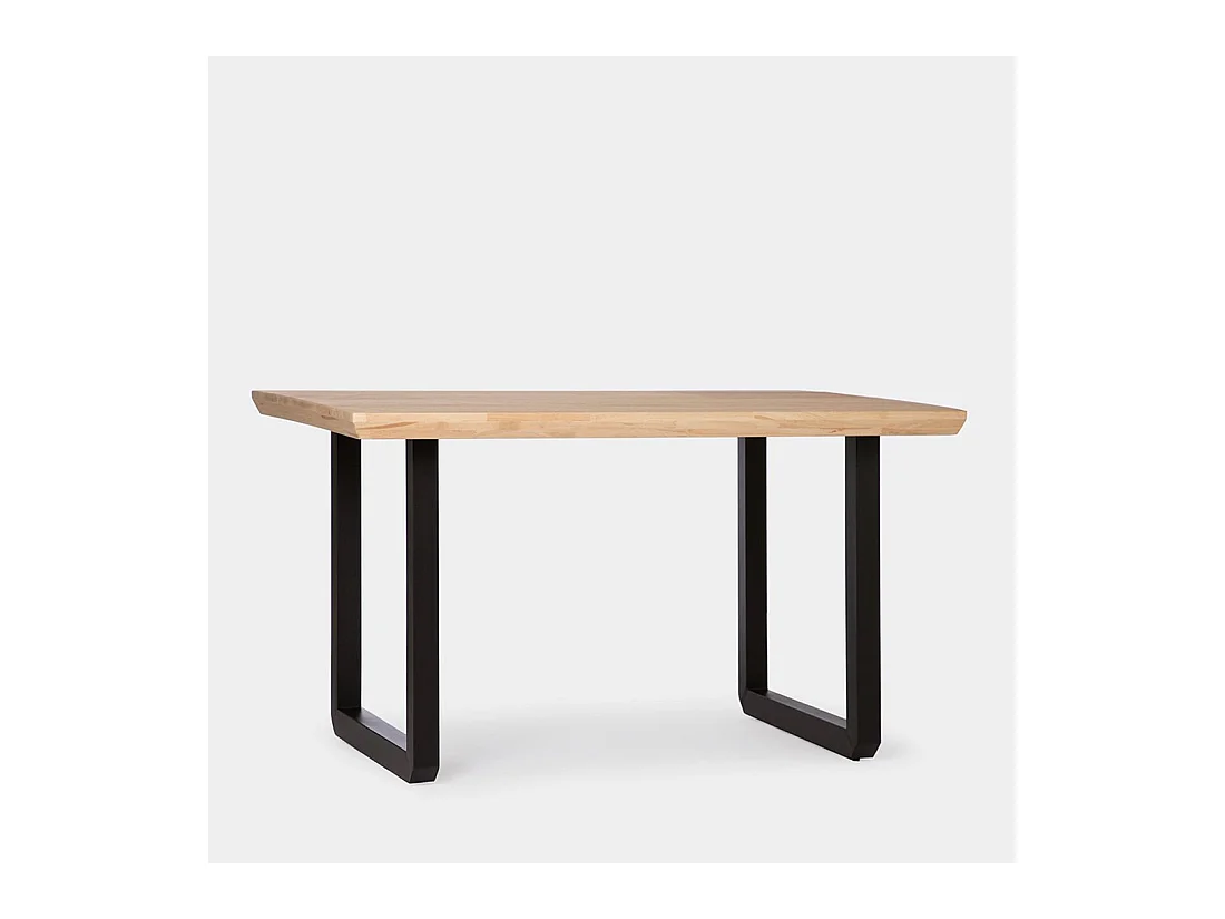 Table extensible en bois naturel 150x76 cm-Khonor