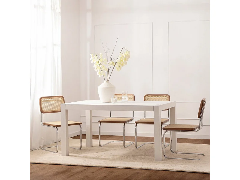 Mesa extensible de Lacado Blanco 77 x 150- Auren