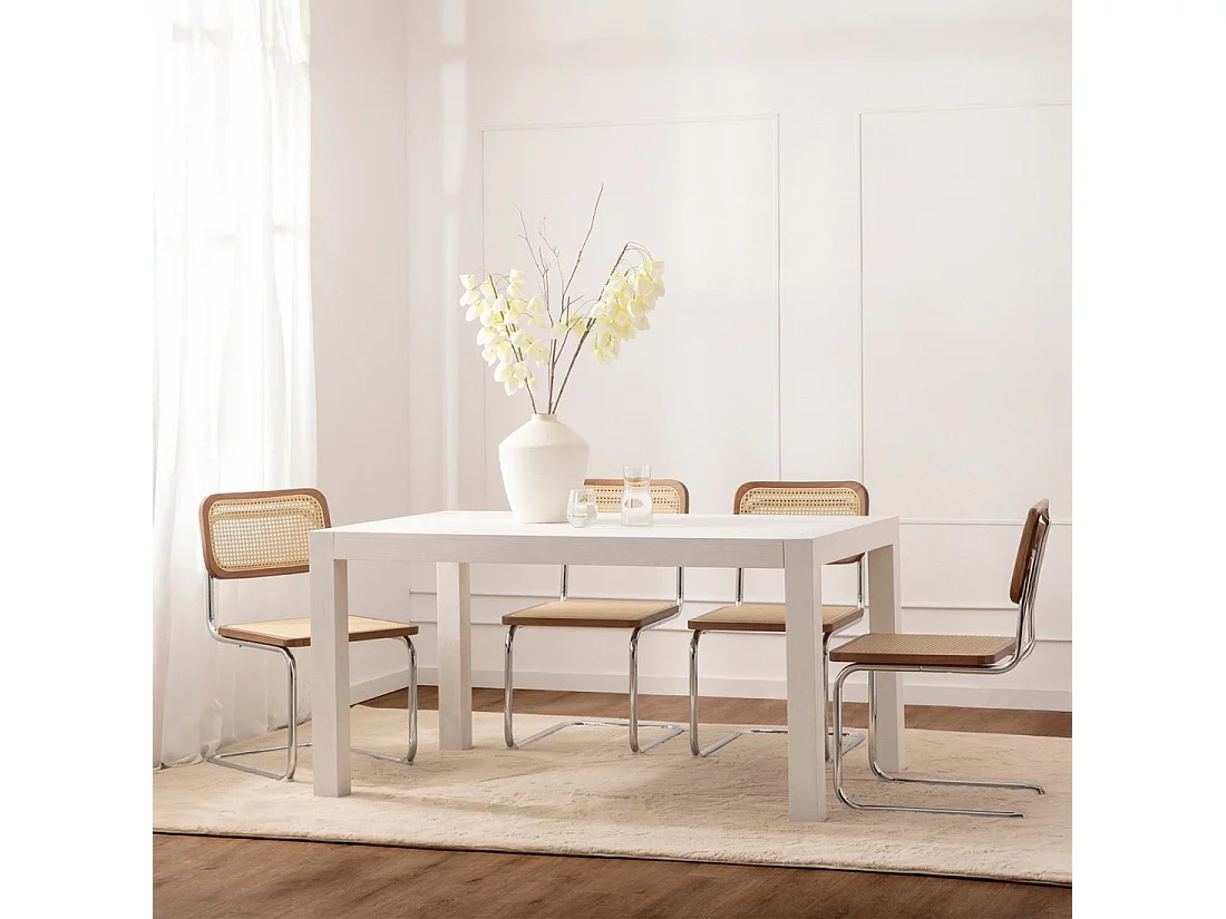 Mesa extensible de Lacado Blanco 77 x 150- Auren