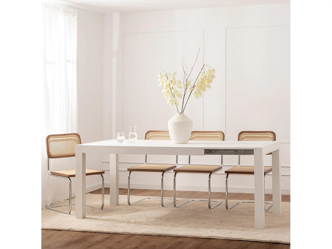 Mesa extensible de Lacado Blanco 77 x 150- Auren