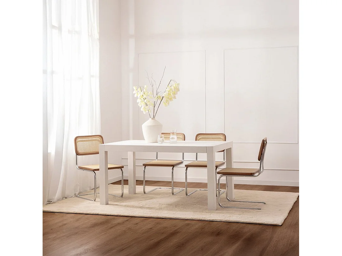 Table extensible en laqué blanc 150x77.5 cm-Auren