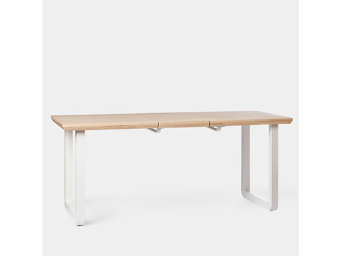 Table extensible en bois naturel 140x76 cm-Khonor