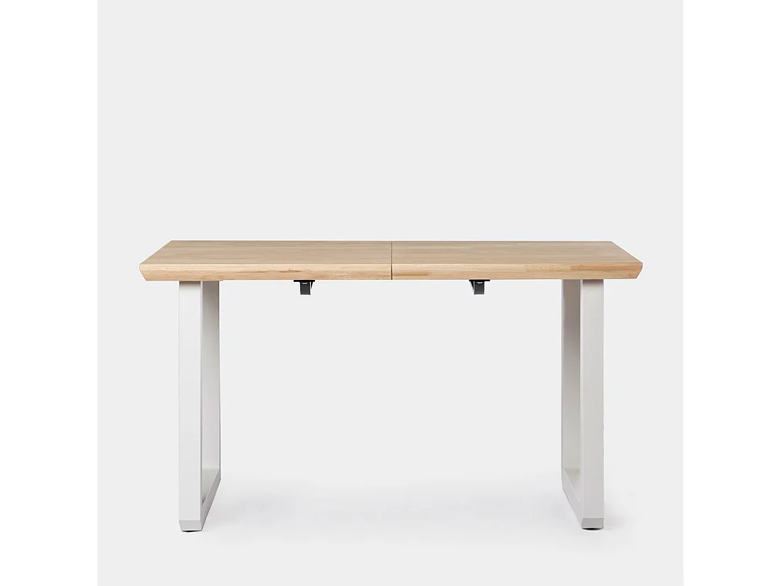 Table extensible en bois naturel 140x76 cm-Khonor