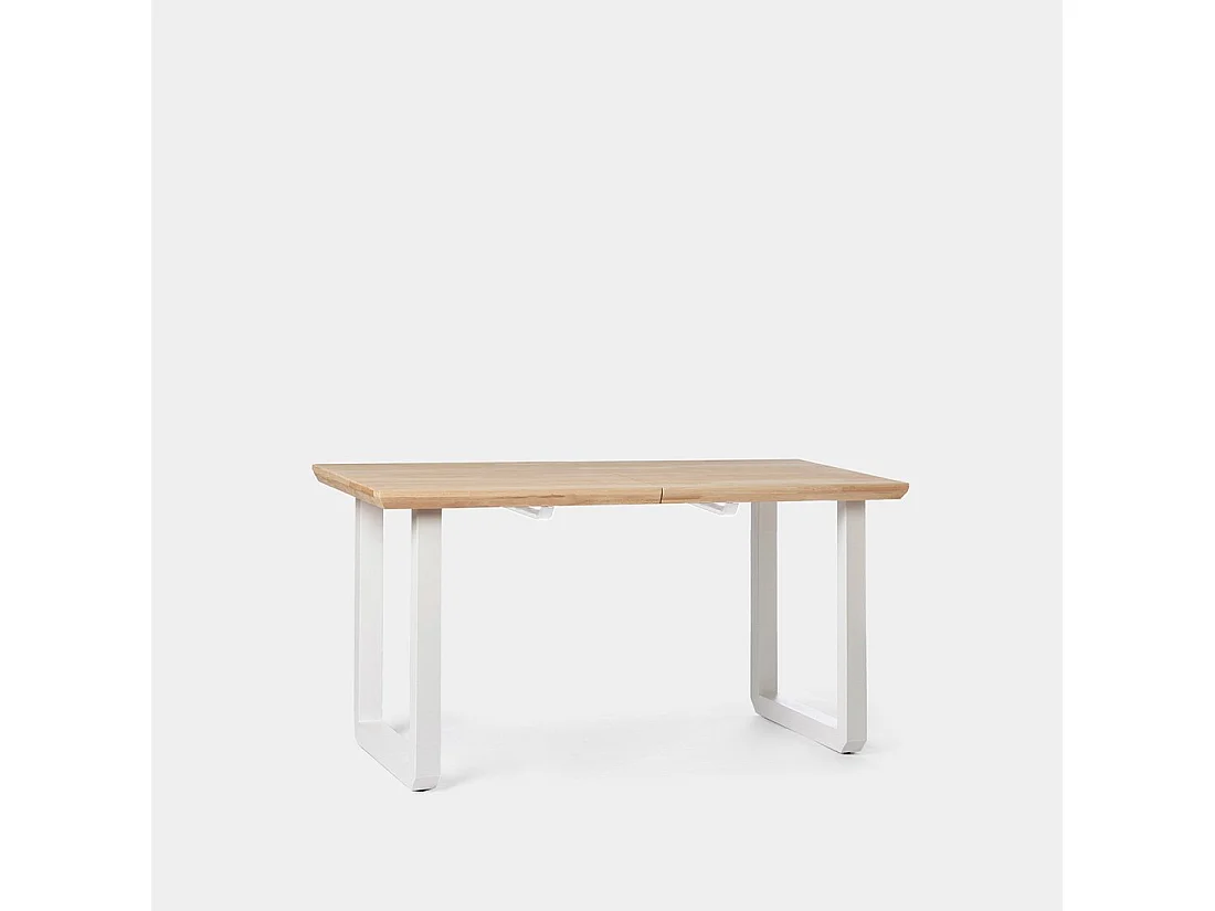 Table extensible en bois naturel 140x76 cm-Khonor