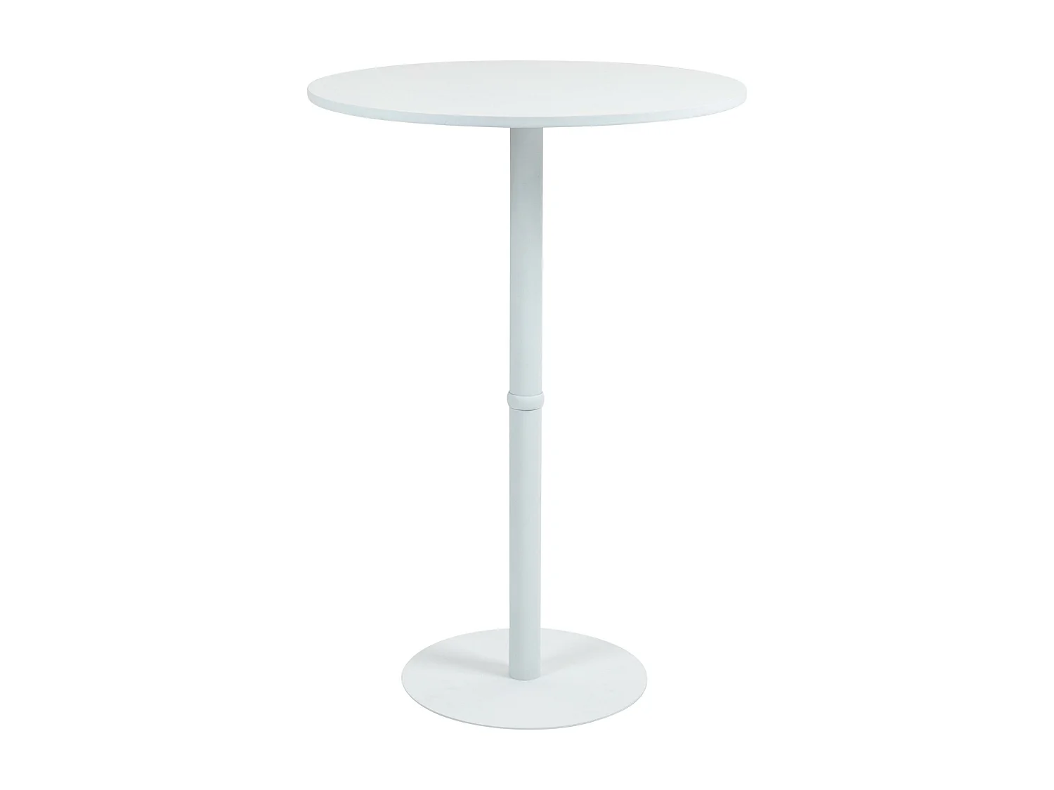 Table haute - rond Ø 75 cm - Bois - Blanc / Blanc - Hereford